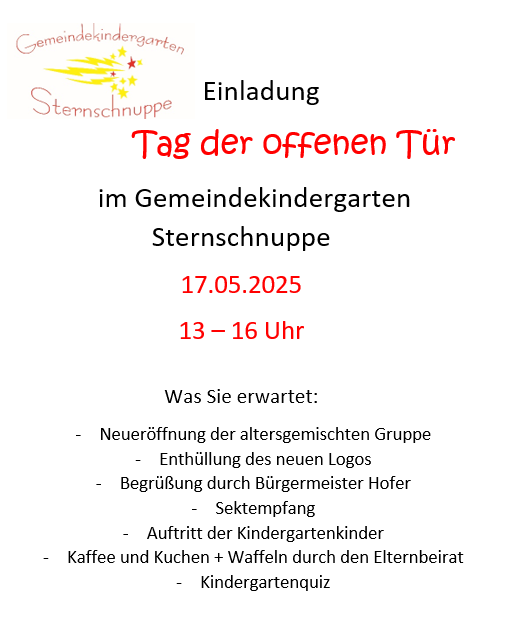 Tag der offenen Tür, 17.05.2025, 13-16 Uhr